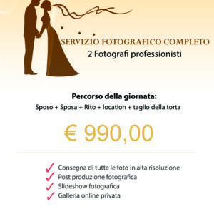 Se vuoi conoscere i prezzi fotografo matrimonio guarda i nostri pacchetti in offerta